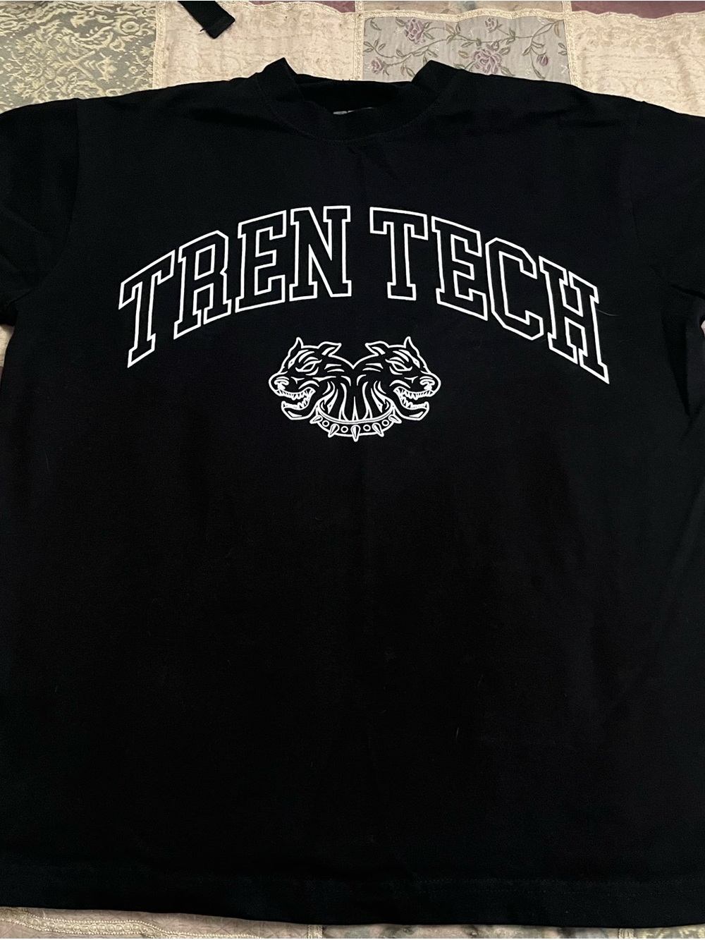Tren Tech Black Graphic Short Sleeve Tee